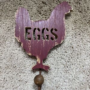 Rustic Red Chicken Wall Hook